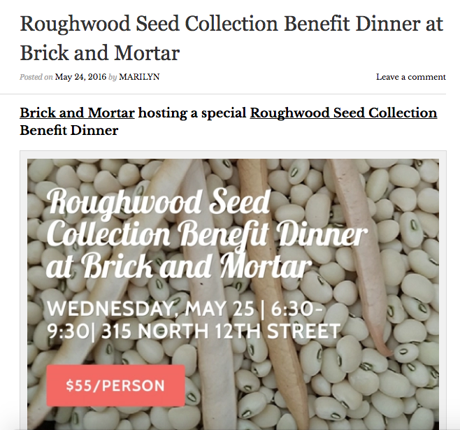 Philly Grub previews Brick and Mortar’s Roughwood Benefit Dinner